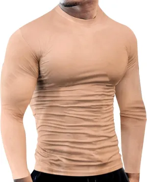 Men's Compression Shirts Muscle Long Sleeve Athletic T Shirt Cool Dry Running Gym Workout Undershirts Tee Sport Tops