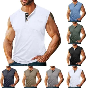 Men's Cotton Linen Henley T-Shirts Long Sleeve Hippie Casual Summer Beach Tshirt Slim Fit Roll-up Button-Down Tops