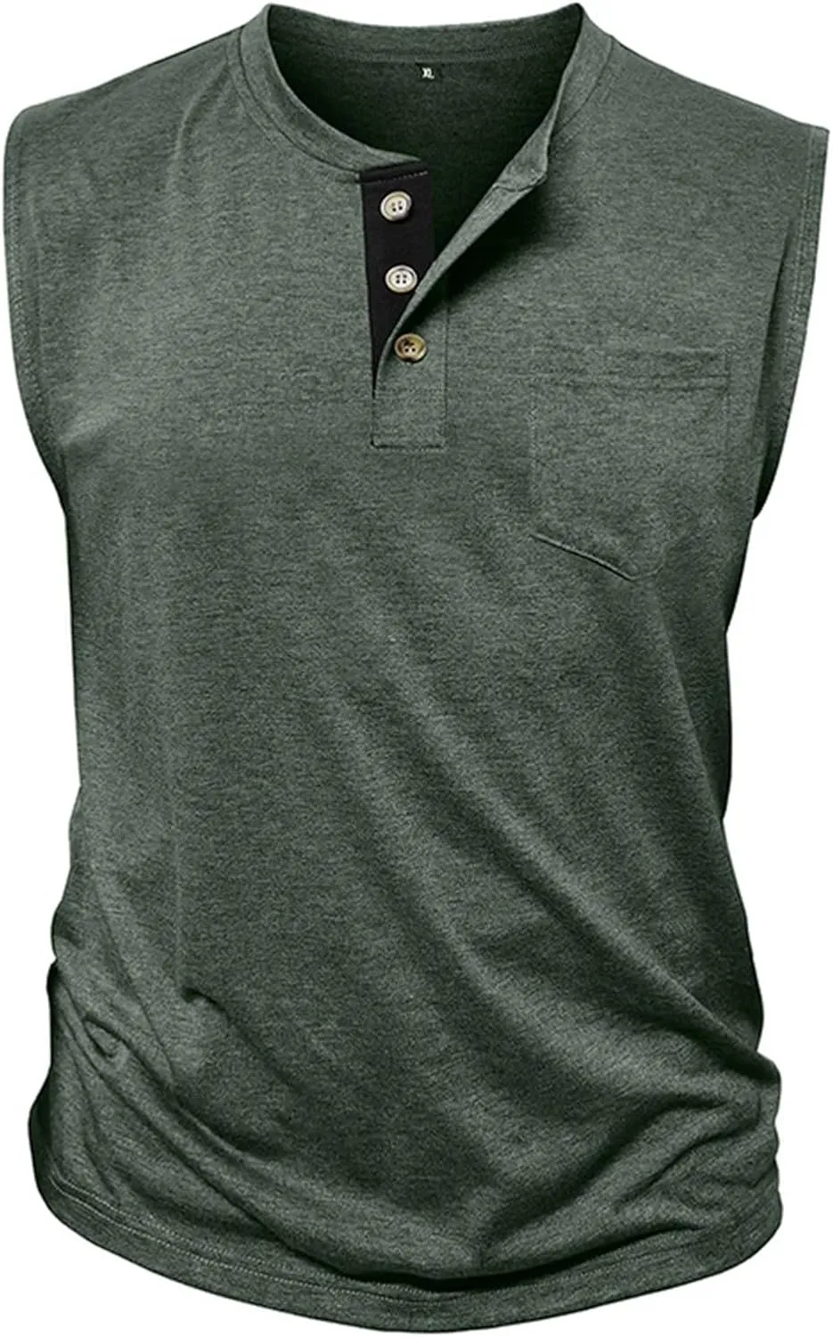 Men's Cotton Linen Henley T-Shirts Long Sleeve Hippie Casual Summer Beach Tshirt Slim Fit Roll-up Button-Down Tops