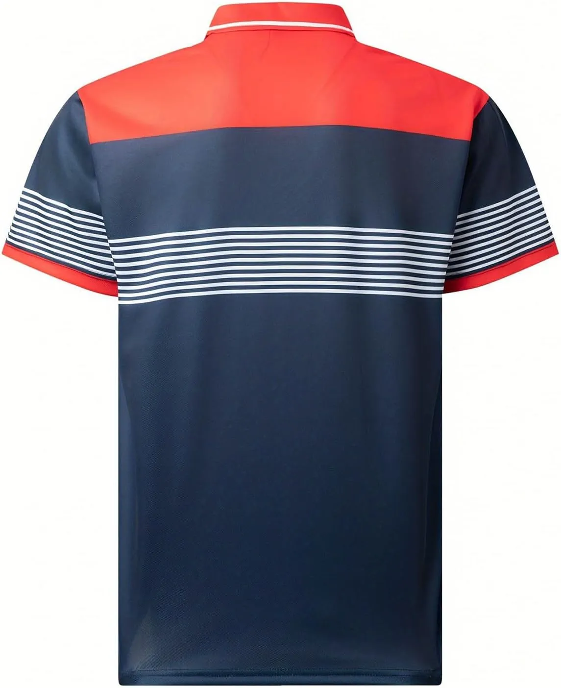 Mens Fashion Polo Shirts Casual Short Sleeve T Shirt Striped Moisture Wicking Golf Shirts Tops Spring Summer Pullover