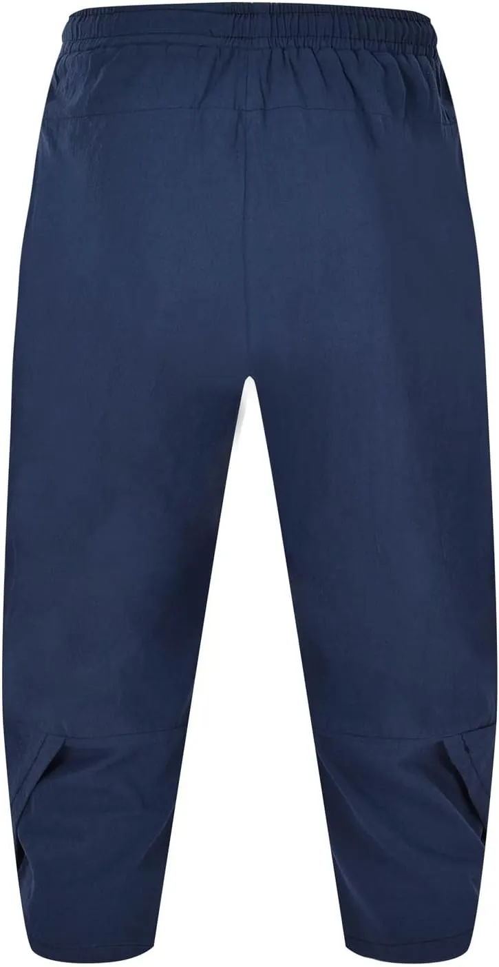 Men's Linen Harlan Lightweight Elastic Waist Wide Leg Casual Loose Beach Chinos Pants Men