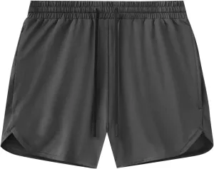Mens Quick Dry Mesh Breathable Shorts, Drawstring Zipper Pockets Athletic Running Short, 3 Inch Workout Gym Shorts