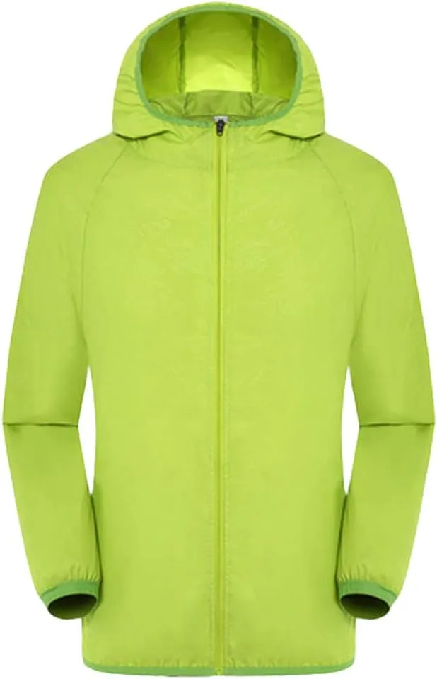 Mens Rain Jackets Waterproof with Hood Long Sleeve Outdoor Hiking Cycling Hooded Lightweight Windbreaker Jackets