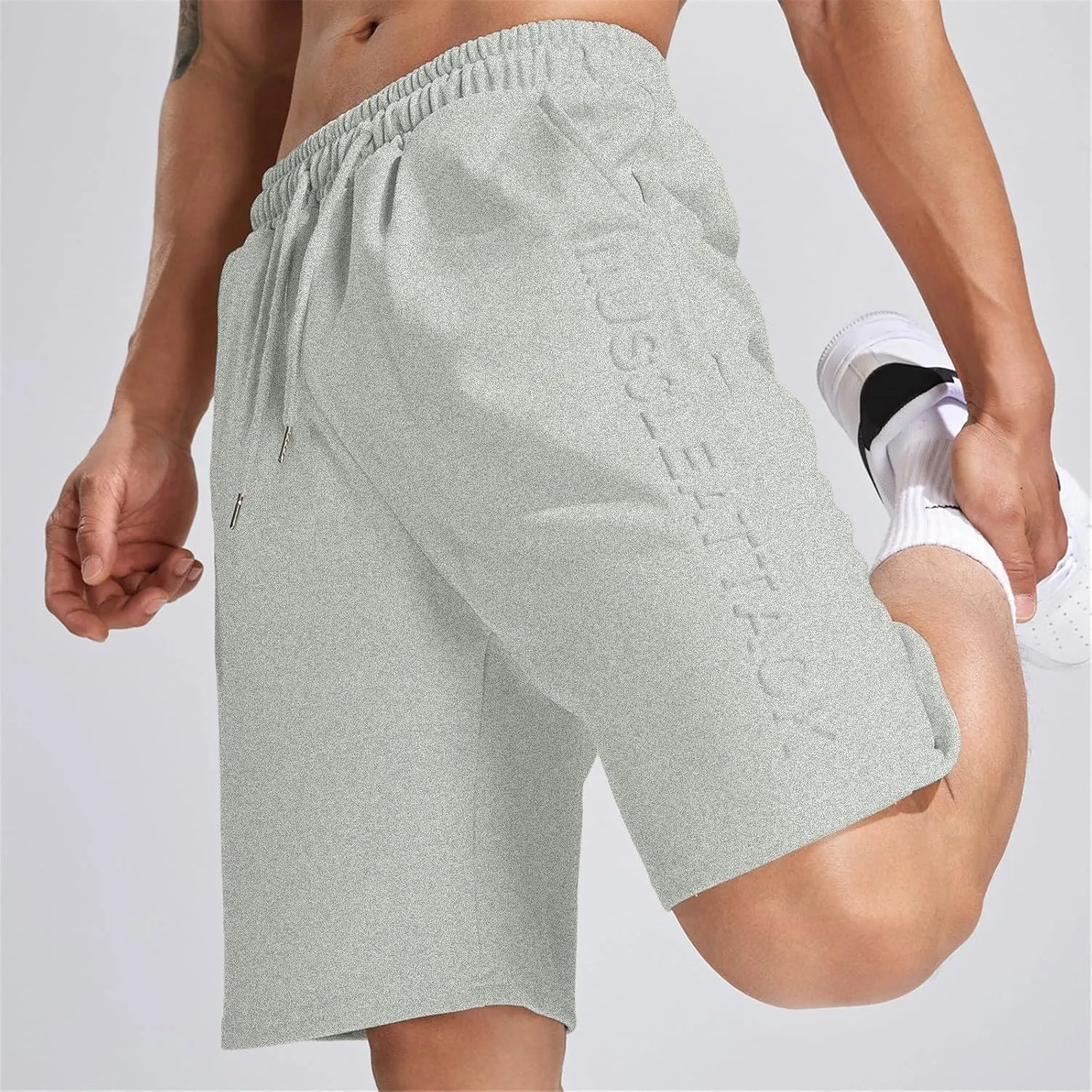 Mens Relaxed Fit Basketball Athletic Shorts Drawstring Elastic Waist Quick Dry Gym Workout Jogging Running Shorts