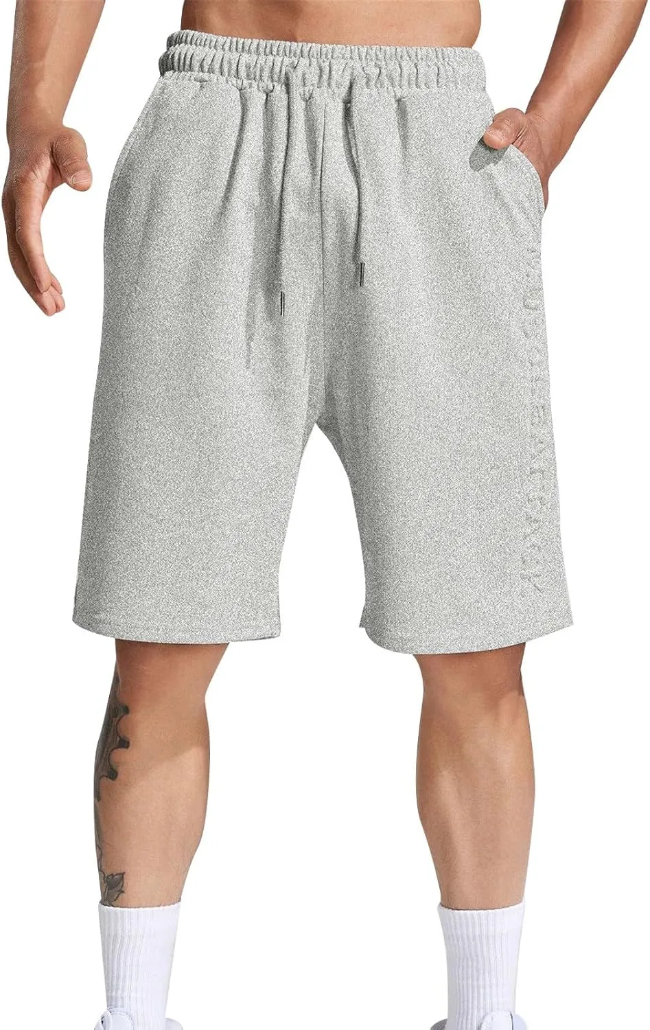 Mens Relaxed Fit Basketball Athletic Shorts Drawstring Elastic Waist Quick Dry Gym Workout Jogging Running Shorts