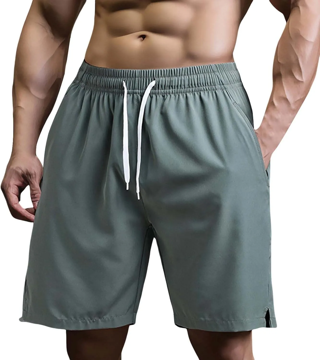 Men's Running Basketball Shorts Gym Workout Lightweight Athletic Short Pants Bodybuilding Quick Dry Jogging Shorts