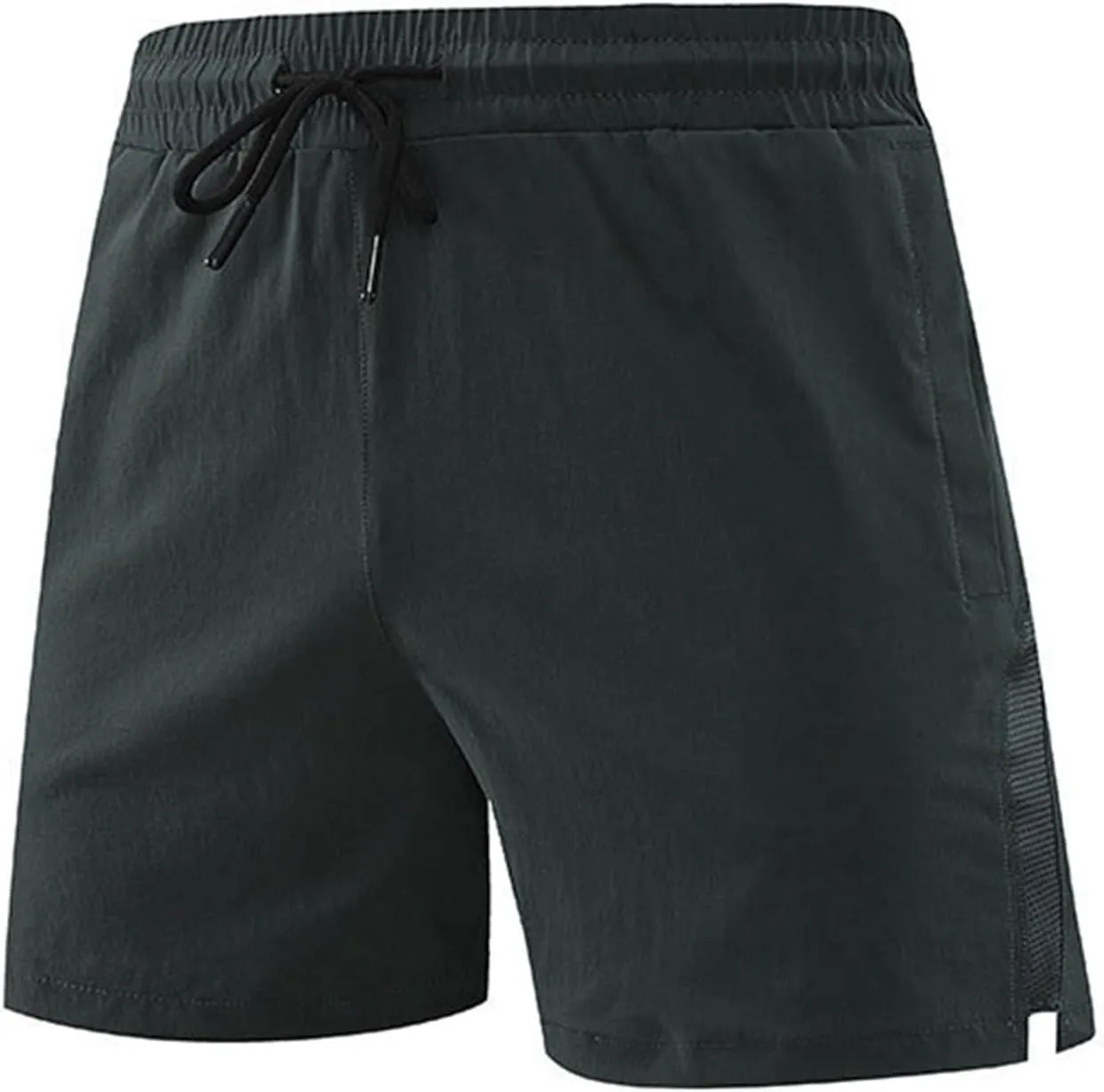 Mens Running Shorts Lightweight Elastic Wasit Stretch Summer Beach Shorts Quick Dry Breathable Basketball Pants with Pockets