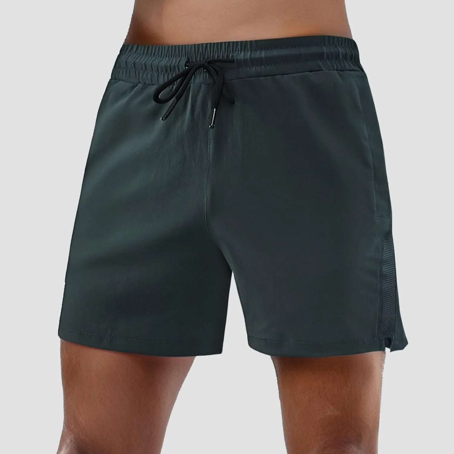 Mens Running Shorts Lightweight Elastic Wasit Stretch Summer Beach Shorts Quick Dry Breathable Basketball Pants with Pockets