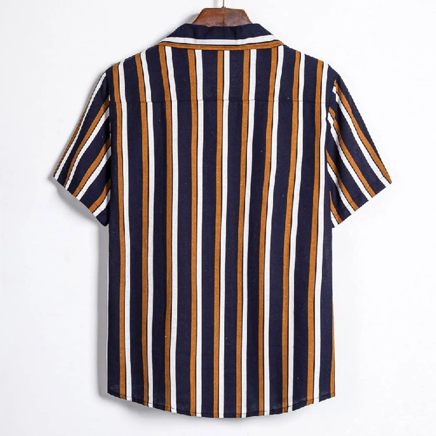 Mens Shirts Short Sleeve Summer Button Down Casual Linen Tropical Holiday Beach Basic Tee Shirt XL Tall T