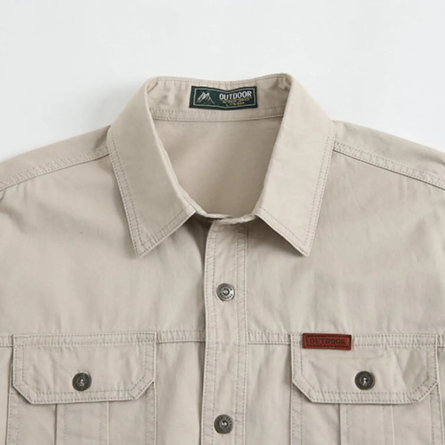 Mens Short Sleeve Cargo Work Shirt Button Down Cotton Dress Shirt Utility Outdoor Military Workout Hiking T Shirts