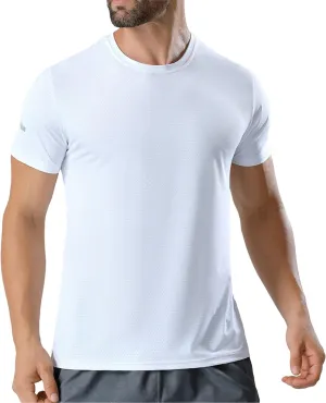 Men's Short Sleeve UPF 50  T-Shirt Sun Protection Quick Dry Rash Guard Swim Shirts Athletic Running Workout Top Tee