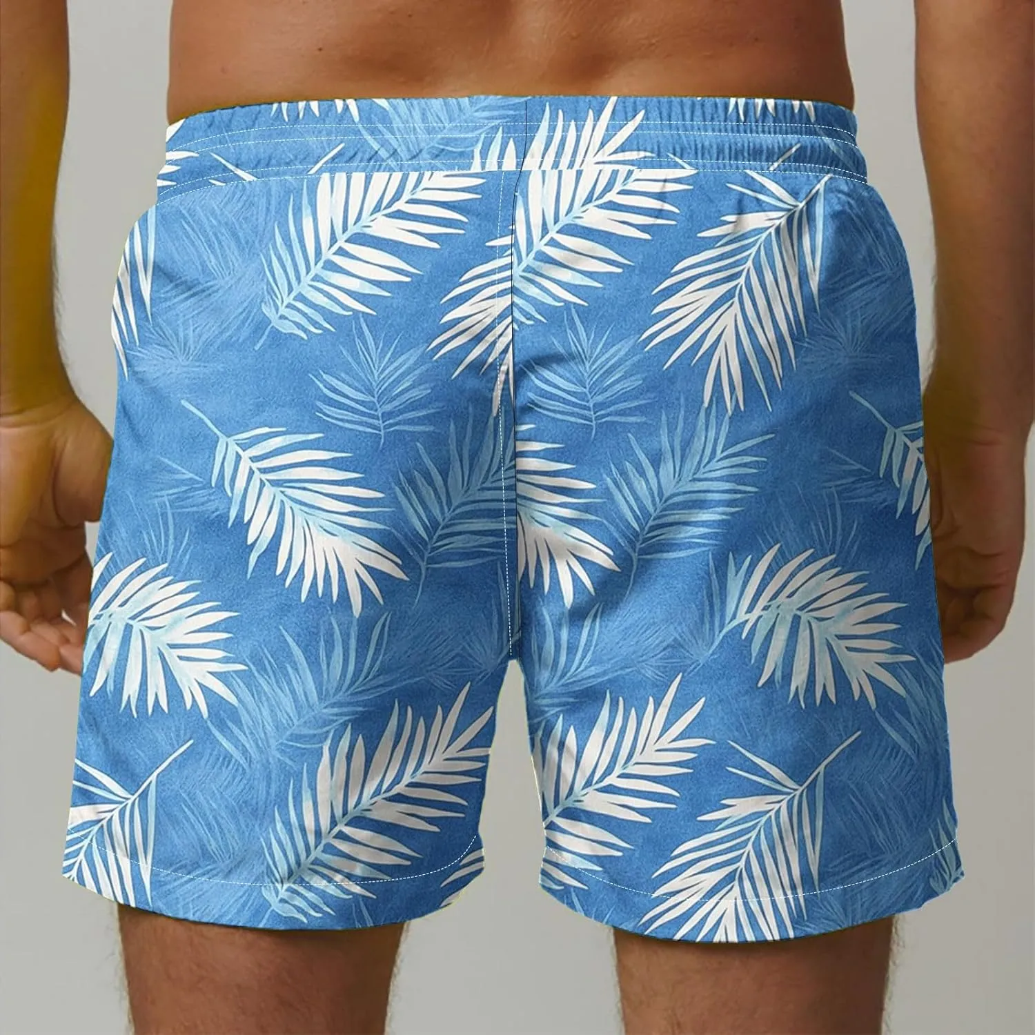 Men's Shorts 2025 Casual Hawaiian Beach Board Shorts Plus Size Men Palm Floral Boho Swim Trunks Quick Dry Lightweight