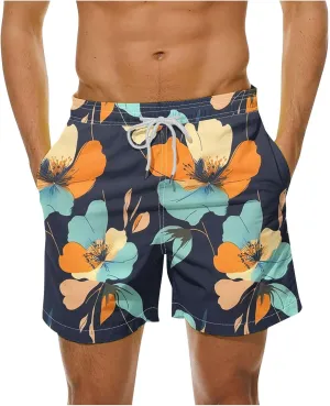Men's Shorts 2025 Casual Hawaiian Beach Board Shorts Plus Size Men Palm Floral Boho Swim Trunks Quick Dry Lightweight