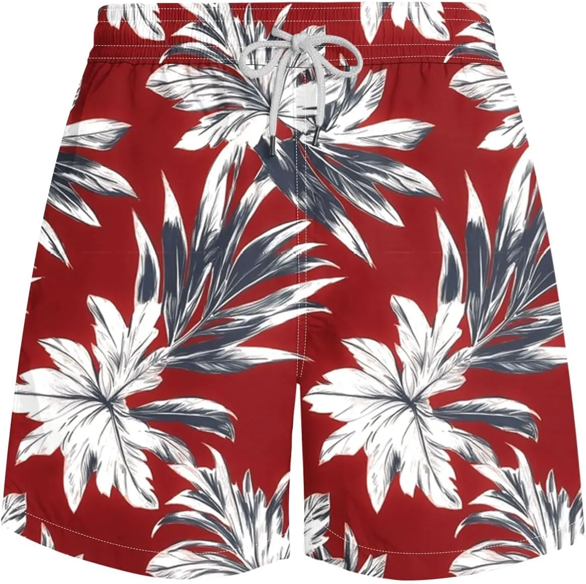 Men's Shorts 2025 Casual Hawaiian Beach Board Shorts Plus Size Men Palm Floral Boho Swim Trunks Quick Dry Lightweight