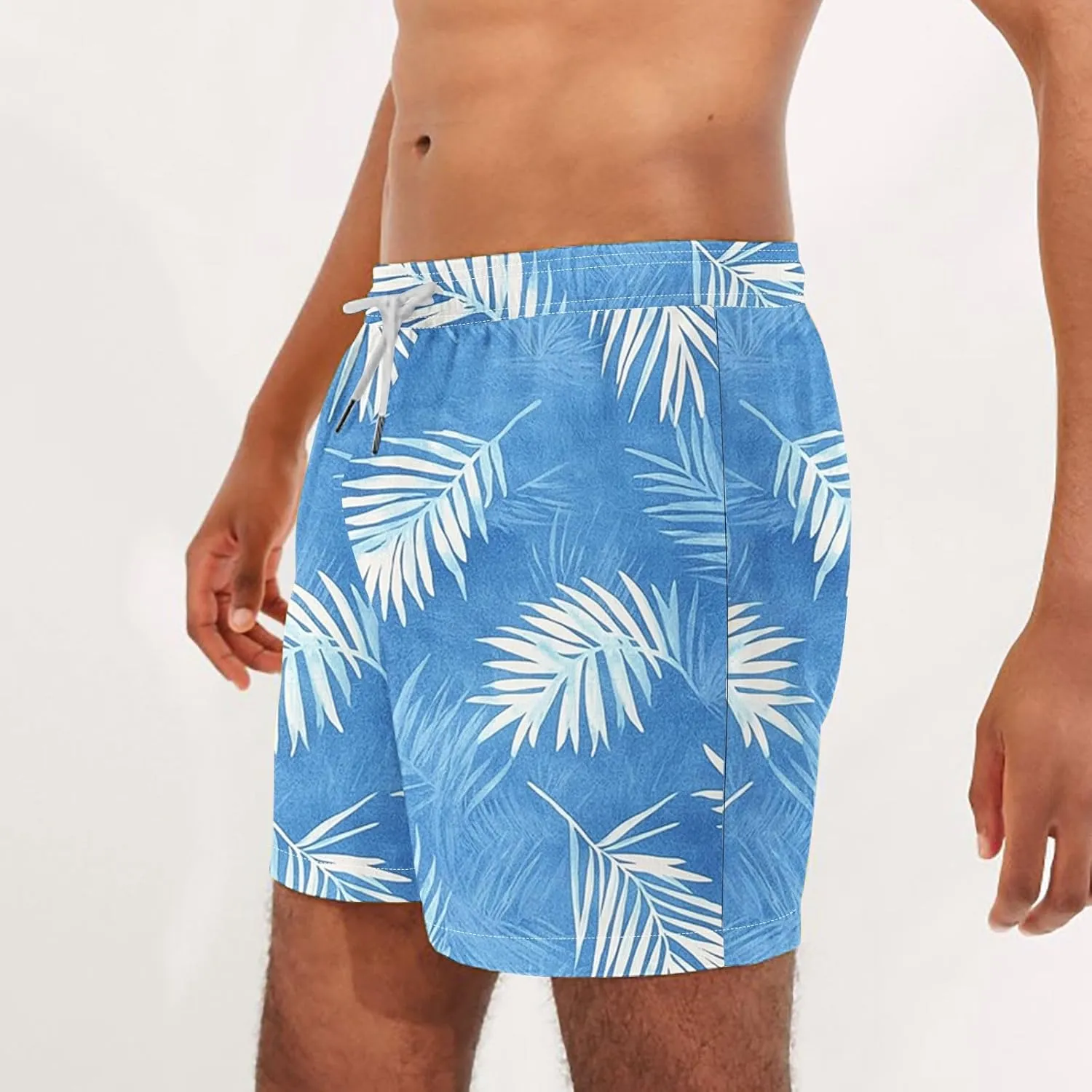 Men's Shorts 2025 Casual Hawaiian Beach Board Shorts Plus Size Men Palm Floral Boho Swim Trunks Quick Dry Lightweight