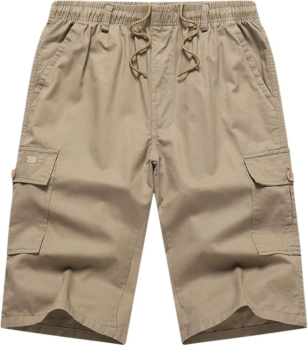 Men's Sports Cargo Pants Multi-Pocket Shorts Lightweight Breathable Summer Beach Shorts for Men
