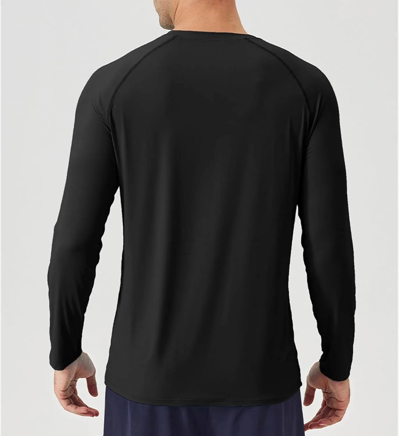 Men's Sports Long Sleeve T-Shirt Ice Silk Sunscreen Loose Breathable Cool Outdoor Running Fitness Long Sleeve Shirt