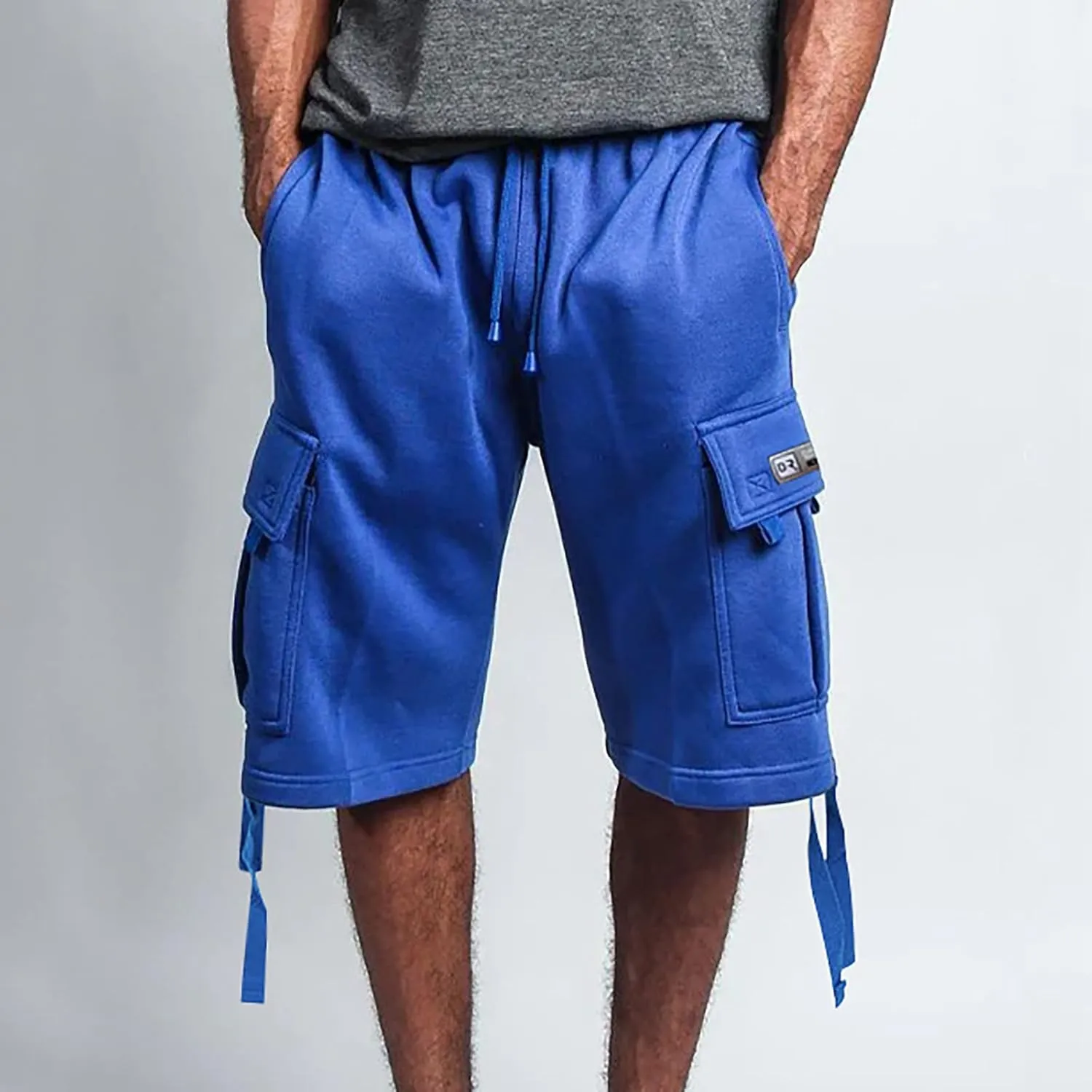 Mens Tactical Cargo Long Shorts 3/4 Casual Hiking Capri Pants Below Knee Length Multi Pocket Athletic Running Shorts