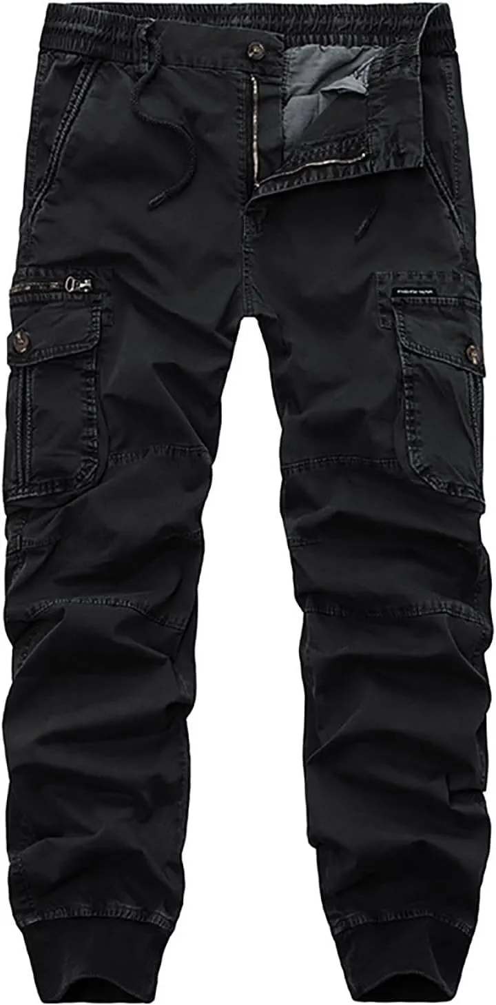 Mens Tactical Pants Multi Pockets Outdoor Mountain Hiking Pants Cargo Pants Scratch-Resistant Hunting Trousers