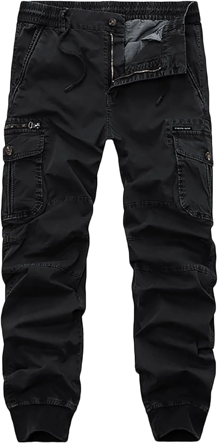 Mens Tactical Pants Multi Pockets Outdoor Mountain Hiking Pants Cargo Pants Scratch-Resistant Hunting Trousers