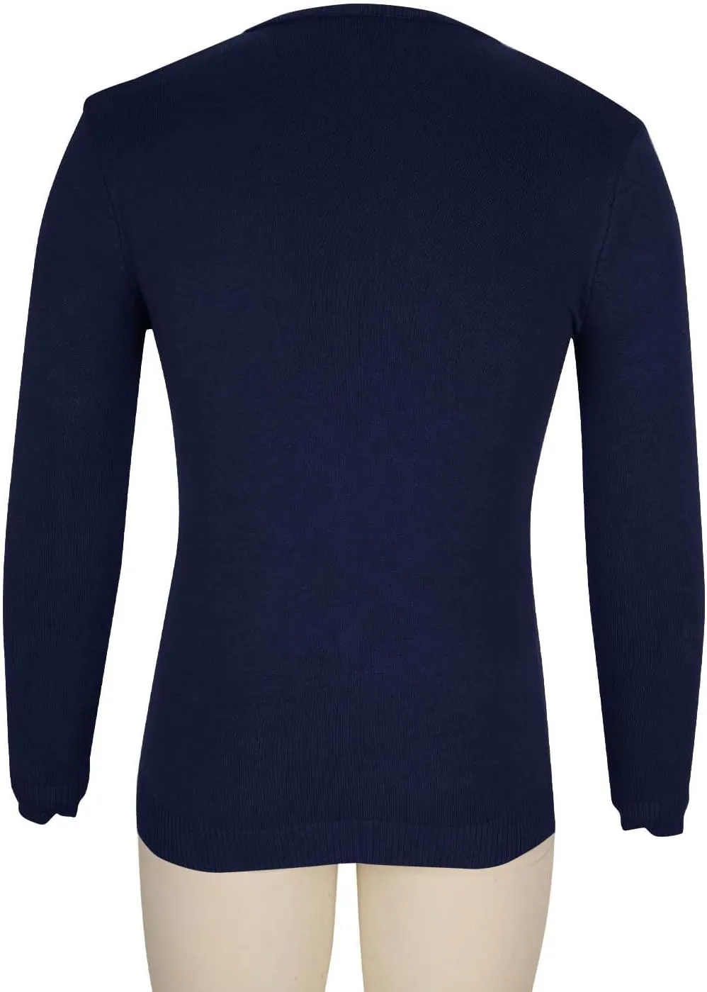 Men's V Neck Sweater Soft Casual Classic Ribbed Knit Pullover Top Lightweight Comfy Long Sleeve Sweaters T Shirts