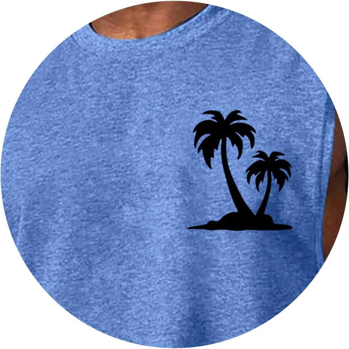 Men's Workout Tank Tops Hawaiian Beach Vacation Tops Cut Off Sleeveless Shirts Summer Graphic Print Basic Undershirts