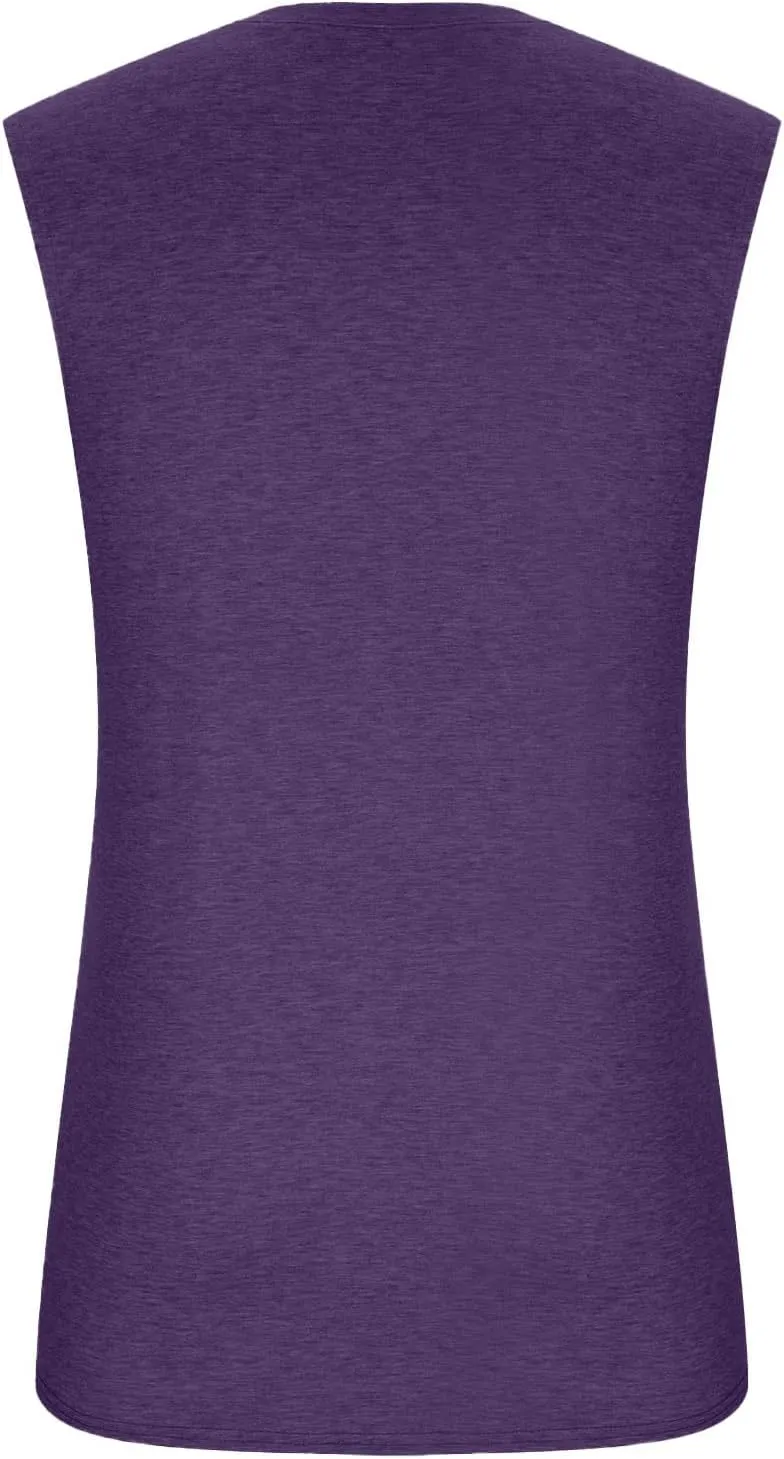 Men's Workout Tank Tops Summer Large Split Loose Sports Fitness Vest Lengthened Hiphop Sleeveless Vest Light Shirts
