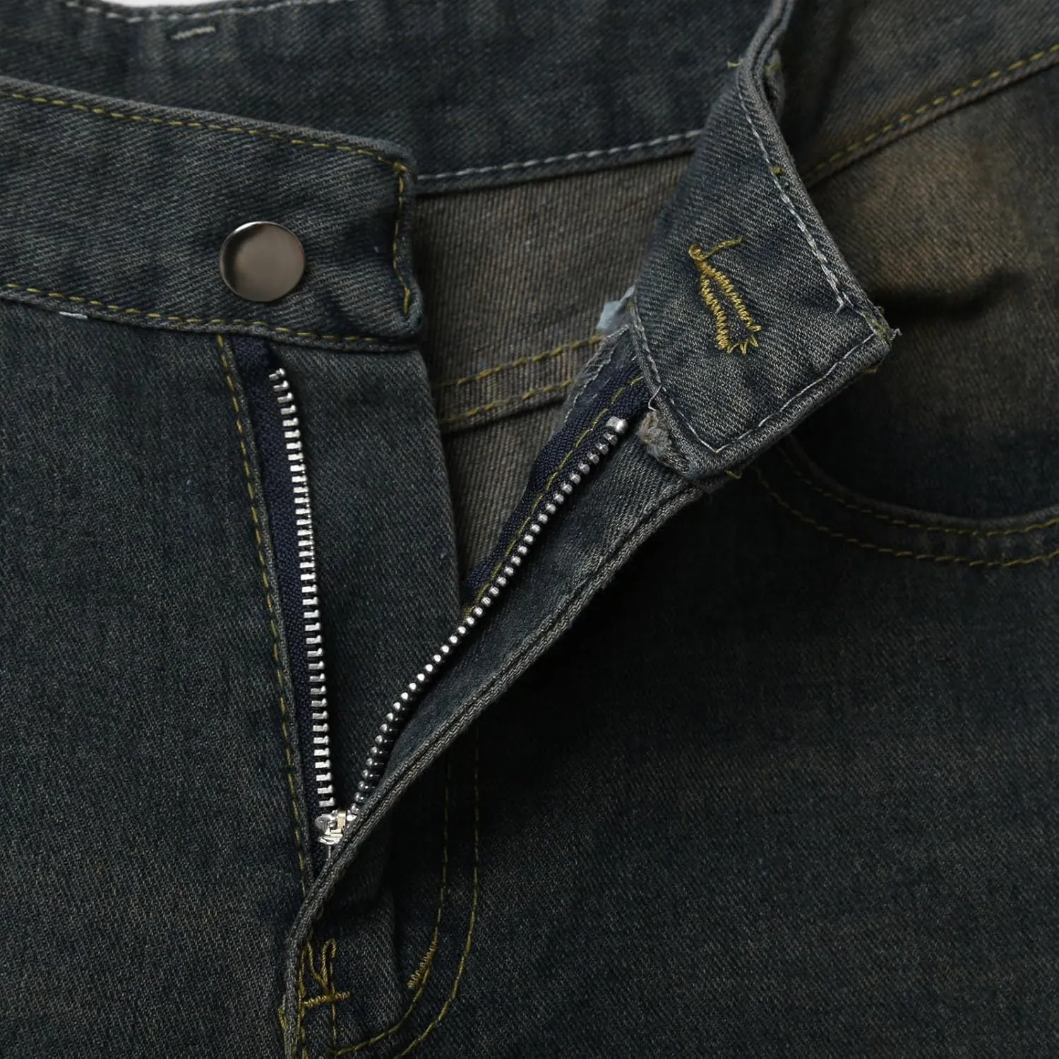 Mens Y2K Baggy Jean Shorts Summer Casual Hip Hop Skateboard Pants Loose Denim Shorts with Pockets Streetwear