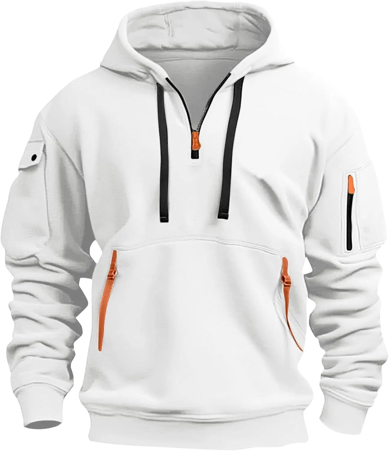 Mens Zip Up Hoodies With Pocket Casual Fashion Long Sleeve Graphic Oversized Pullover Sweatshirts