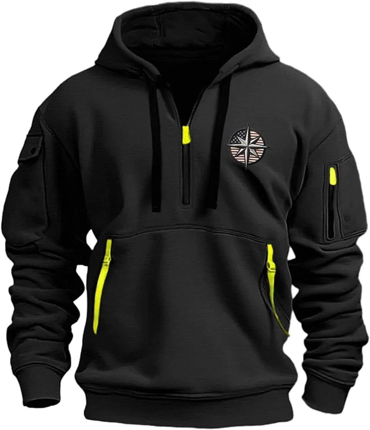 Mens Zip Up Hoodies With Pocket Casual Fashion Long Sleeve Graphic Oversized Pullover Sweatshirts