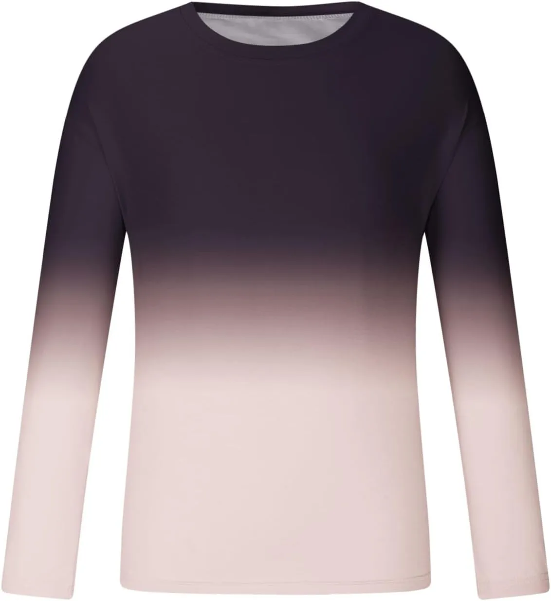 Muscularfit Mens Long Sleeve Shirts Casual Gradient Color Loose Pullover Graphic Tee Shirts Fall Fashion Athletic Sweatshirts