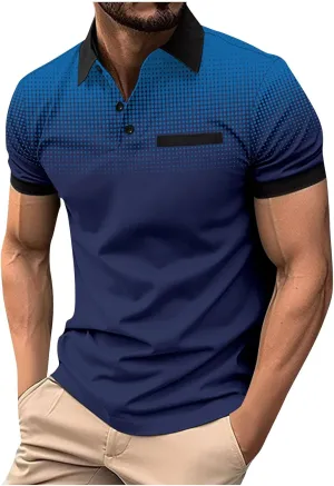 Muscularfit Polo Tshirts Shirts for Men 2024 Causal Stylish Short Sleeve Button Down Henley Shirt Summer Loose Beach Pullover