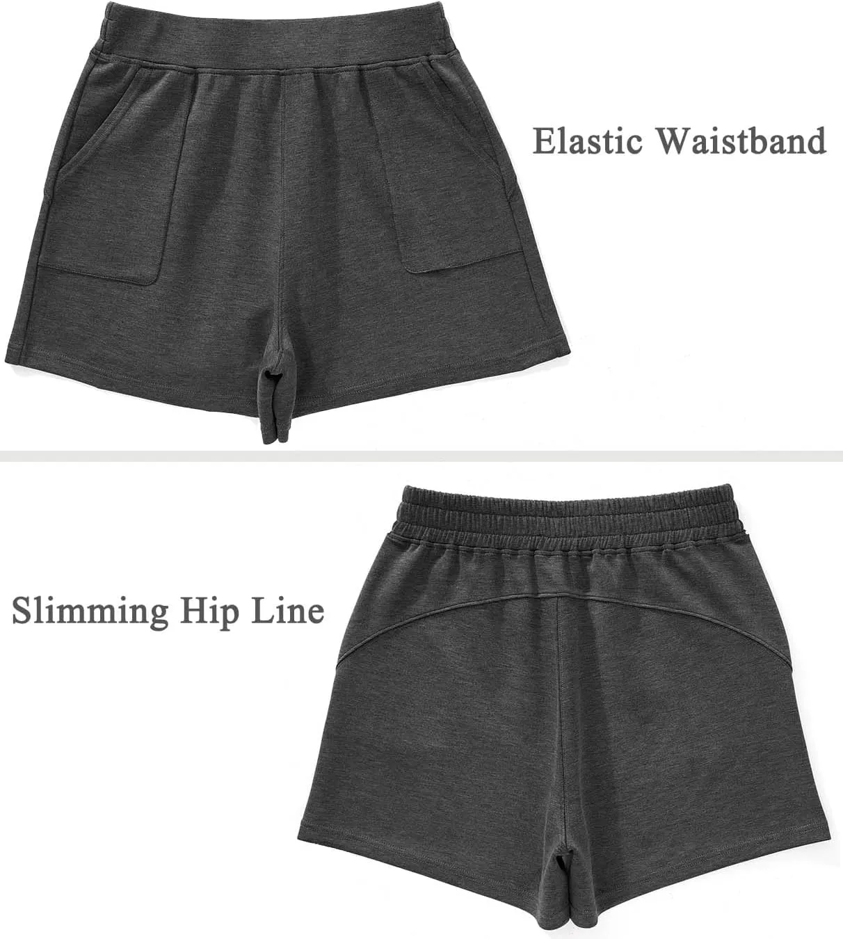 OMKAGI Athletic Sweat Shorts Women High Waisted Summer Lounge Shorts with Pockets