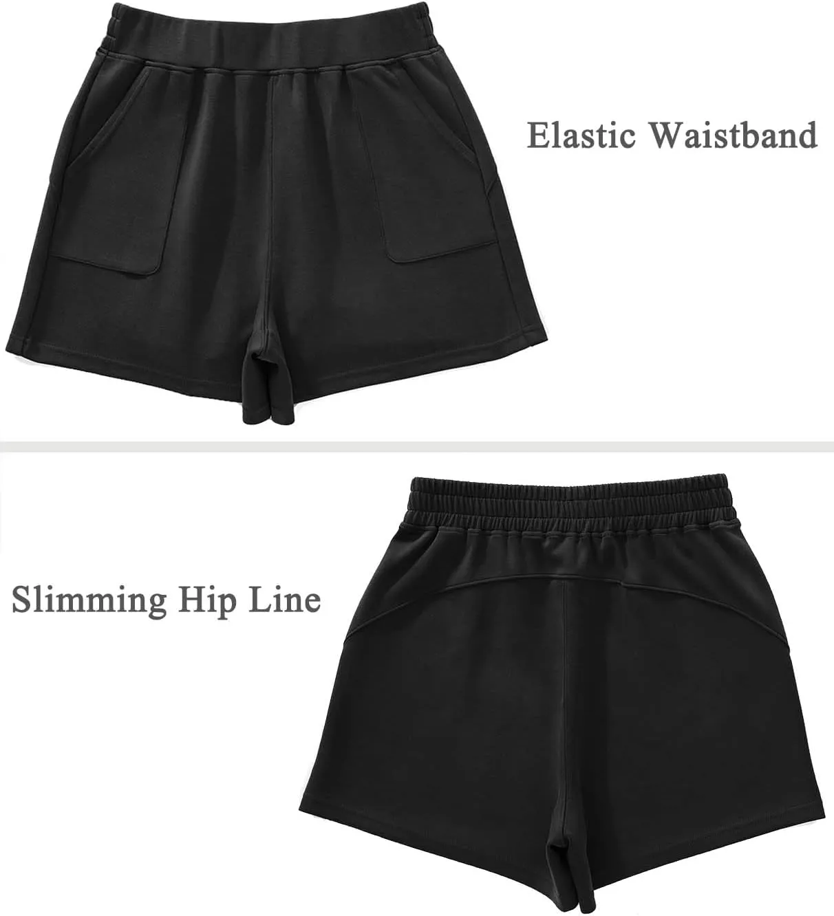 OMKAGI Athletic Sweat Shorts Women High Waisted Summer Lounge Shorts with Pockets