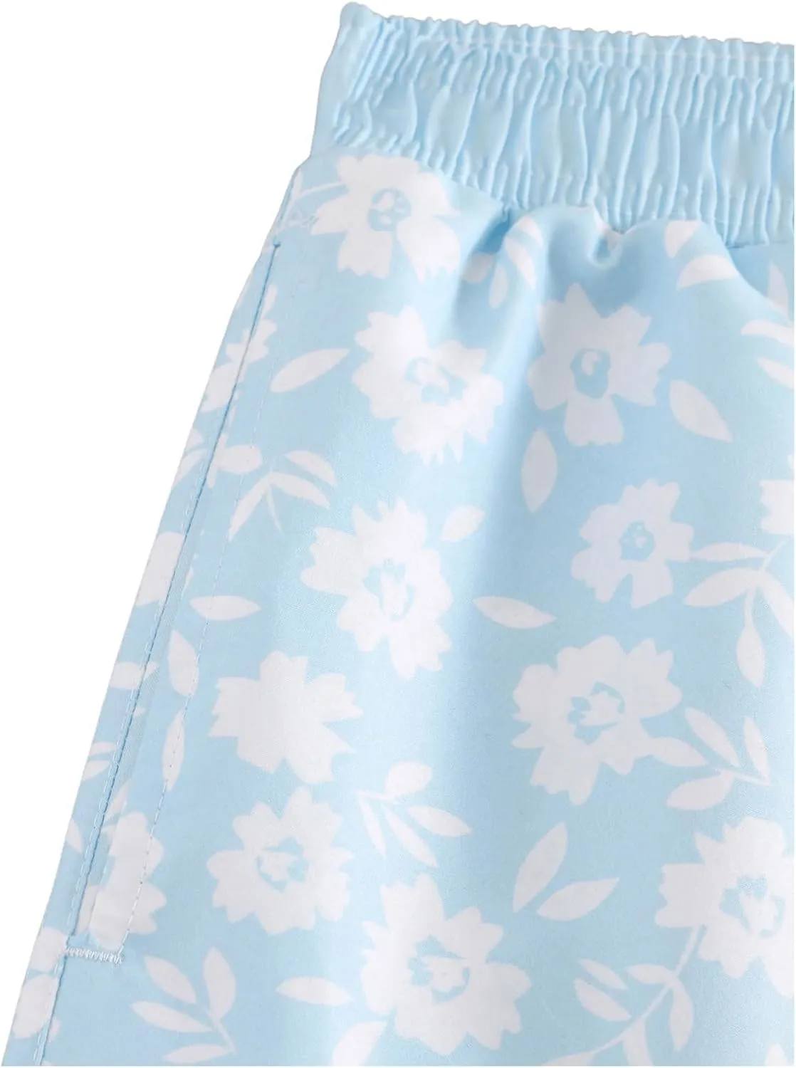 OYOANGLE Men's Floral Print Shorts Running Athletic Sport Shorts Quick Dry Summer Beach Shorts