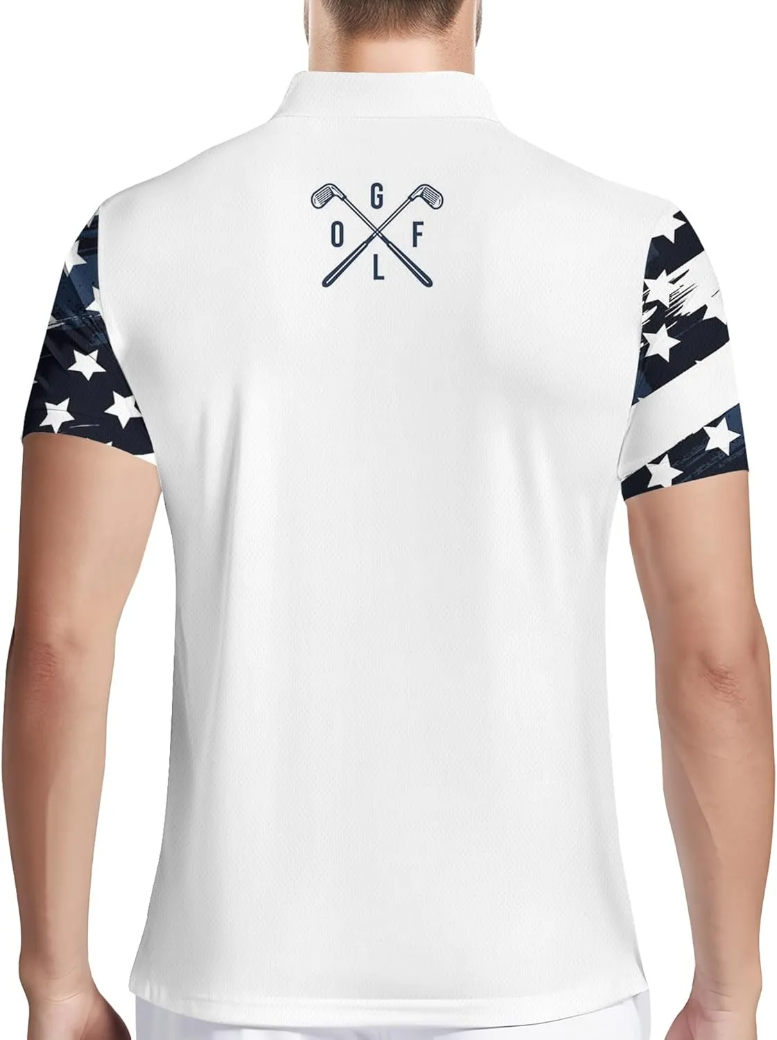 PAGYMO Golf Shirts for Men Hawaiian Crazy Funny Print Mens Polo Shirt