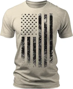 Patriotic Performance Polo Tees - Moisture-Control 4th of July Golf Shirts with Subtle Flag Embroidery, UV Protection Sunwear