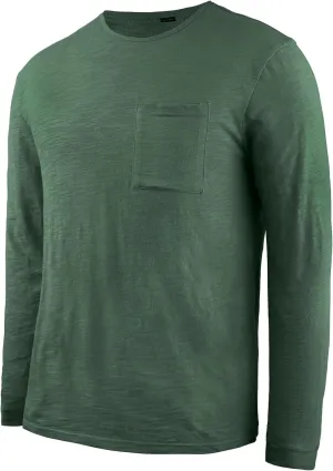 PrettyGuide Men's Cotton Long Sleeve Shirts Undershirt Lightweight Casual Crewneck Pocket T-Shirt