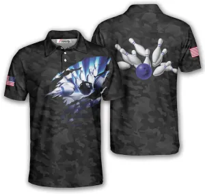 PRIMESTY Bowling Shirts for Men, Short-Sleeve Bowling Jerseys for Team, Bowling Men's Polo Shirts