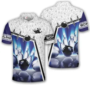 PRIMESTY Bowling Shirts Gift for Bowling Lover, Bowling Shirt for Men Women Polo Team 3D Unisex Jersey Short Sleeve Funny