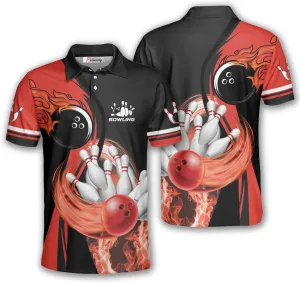 PRIMESTY Bowling Shirts Gift for Bowling Lover, Bowling Shirt for Men Women Polo Team 3D Unisex Jersey Short Sleeve Funny