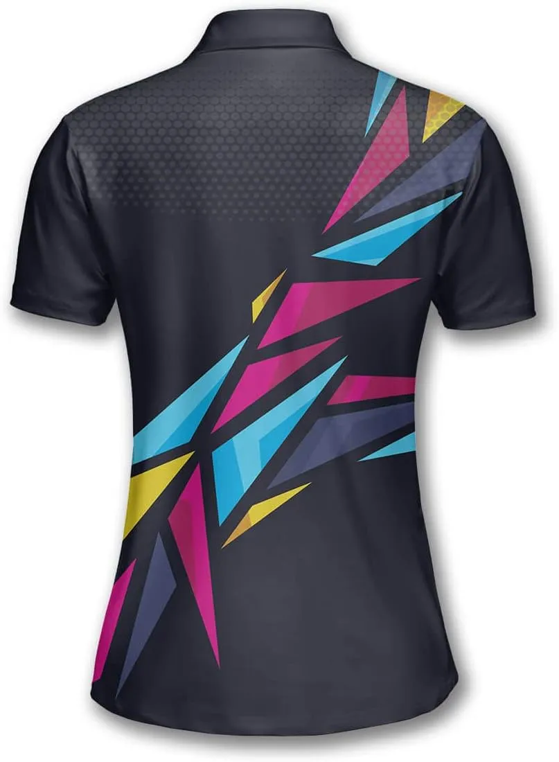 PRIMESTY Custom Bowling Shirts for Women- Short-Sleeve Bowling Shirts for Girls- Personalized Bowling Jerseys