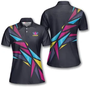 PRIMESTY Custom Bowling Shirts for Women- Short-Sleeve Bowling Shirts for Girls- Personalized Bowling Jerseys