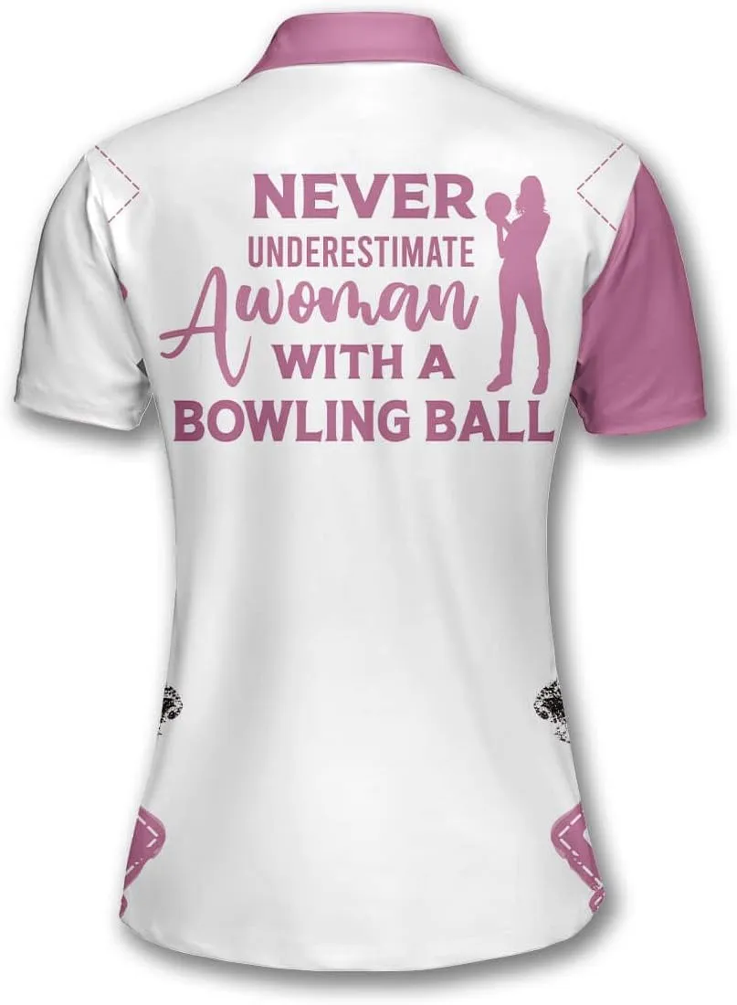 PRIMESTY Custom Bowling Shirts for Women- Short-Sleeve Bowling Shirts for Girls- Personalized Bowling Jerseys
