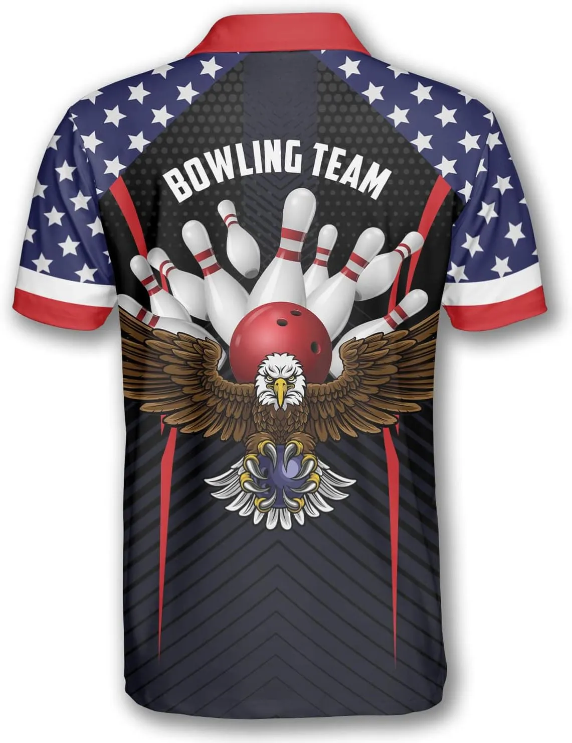PRIMESTY Custom Bowling Shirts- Short-Sleeve Bowling Shirts for Men- Personalized Bowling Shirts Men's Polo
