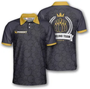 PRIMESTY Custom Bowling Shirts- Short-Sleeve Bowling Shirts for Men- Personalized Bowling Shirts Men's Polo