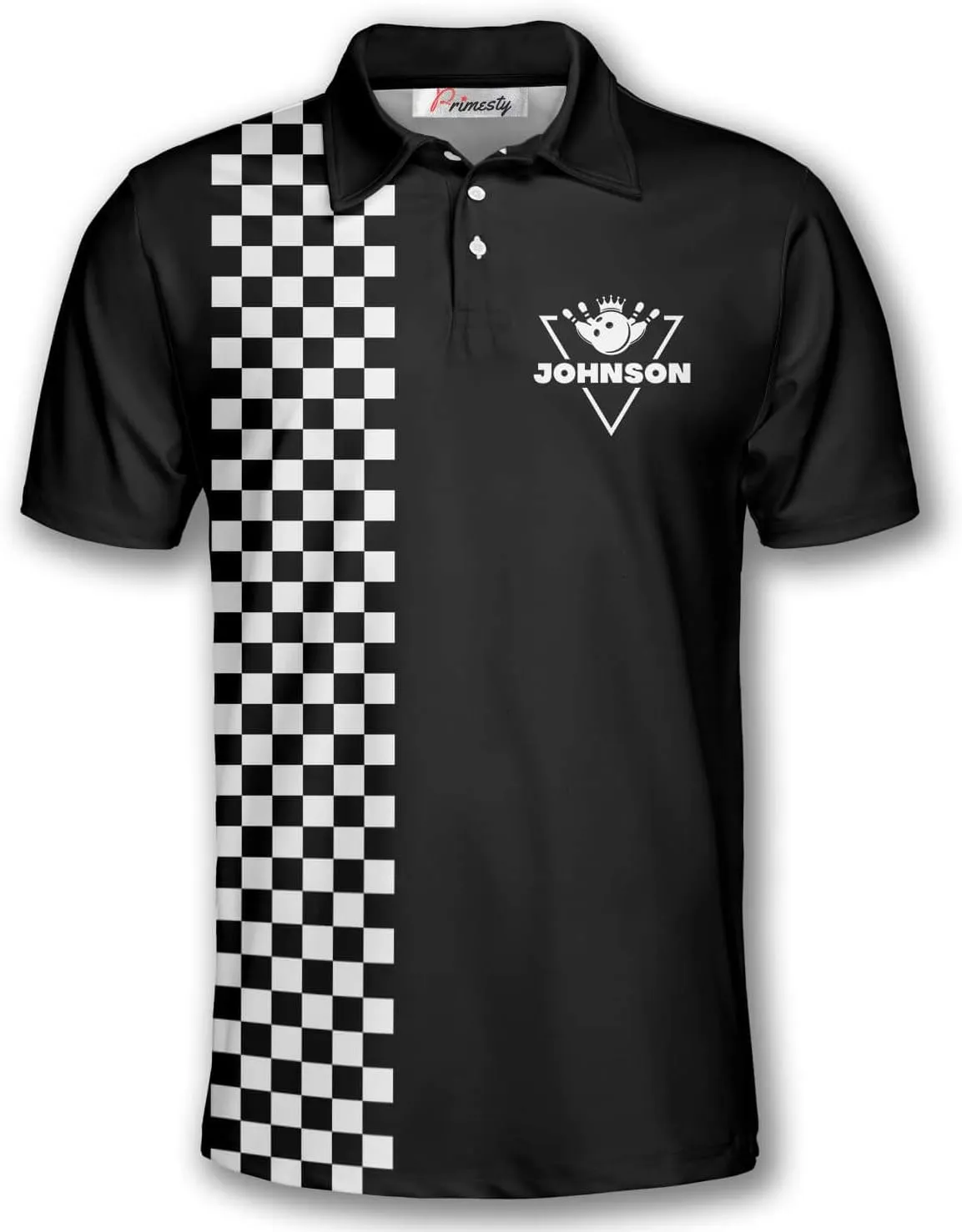 PRIMESTY Custom Bowling Shirts- Short-Sleeve Bowling Shirts for Men- Personalized Bowling Shirts Men's Polo
