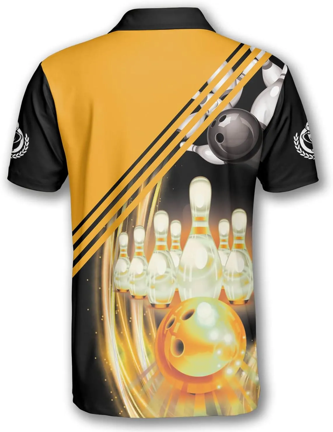 PRIMESTY Custom Bowling Shirts- Short-Sleeve Bowling Shirts for Men- Personalized Bowling Shirts Men's Polo