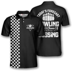 PRIMESTY Custom Bowling Shirts- Short-Sleeve Bowling Shirts for Men- Personalized Bowling Shirts Men's Polo