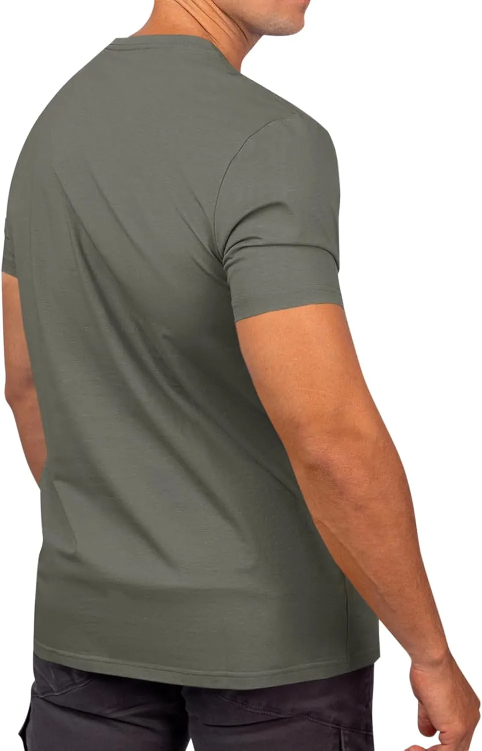 Runcati Mens Cotton V Neck T-Shirts Short Sleeve Casual Basic Summer Beach Pocket Tee Tops